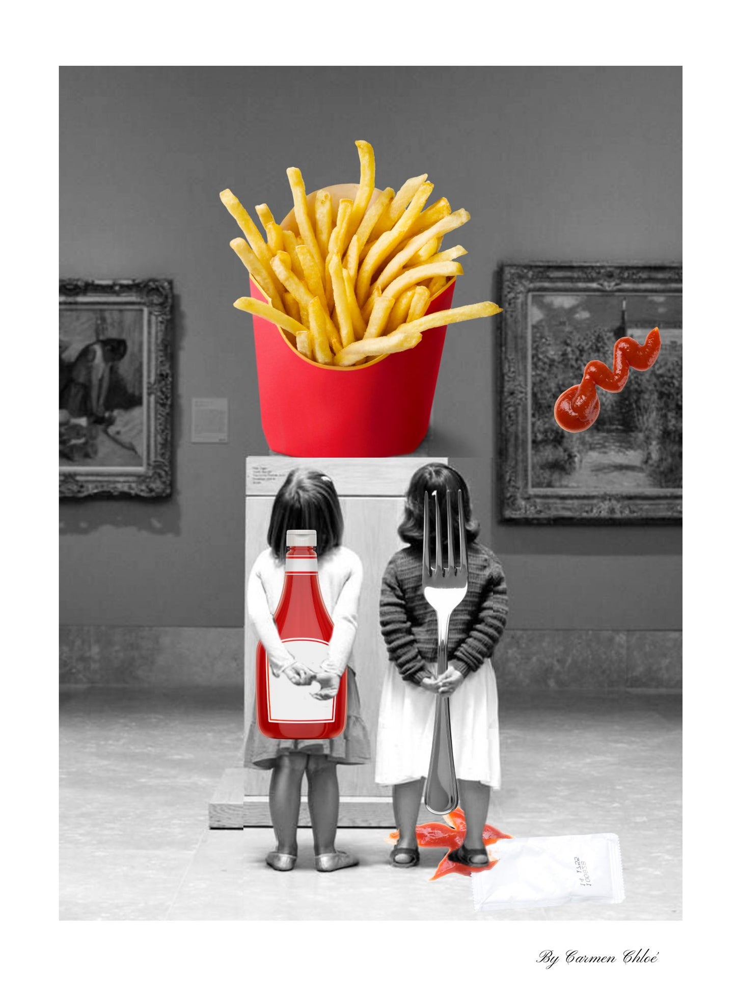 Patatas con ketchup